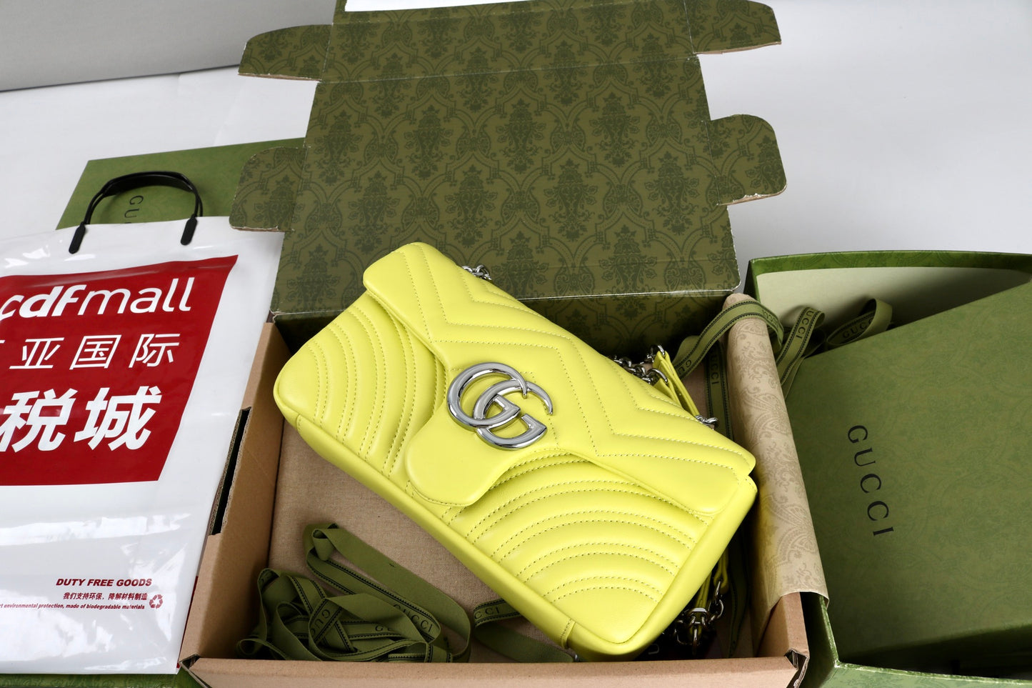 Gucci GG Marmont Shoulder Bag Yellow