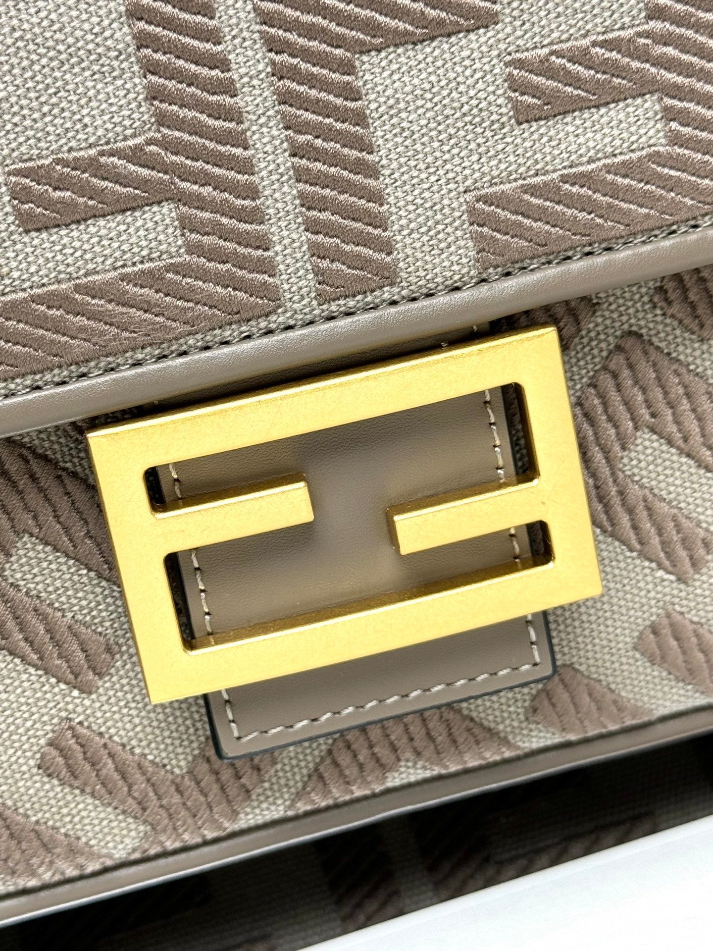 Fendi Baguette Crossbody Canvas Bag