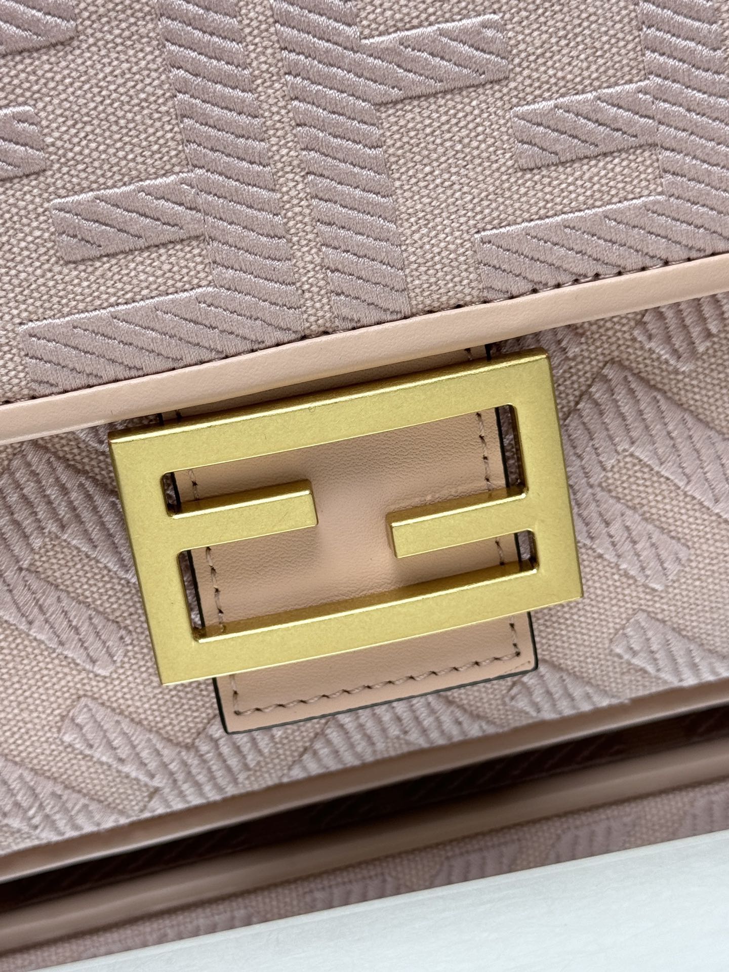 Fendi Baguette Crossbody Canvas Bag