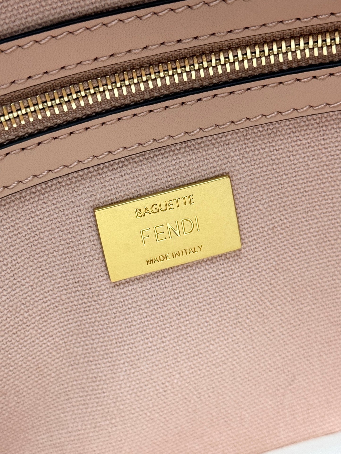 Fendi Baguette Crossbody Canvas Bag