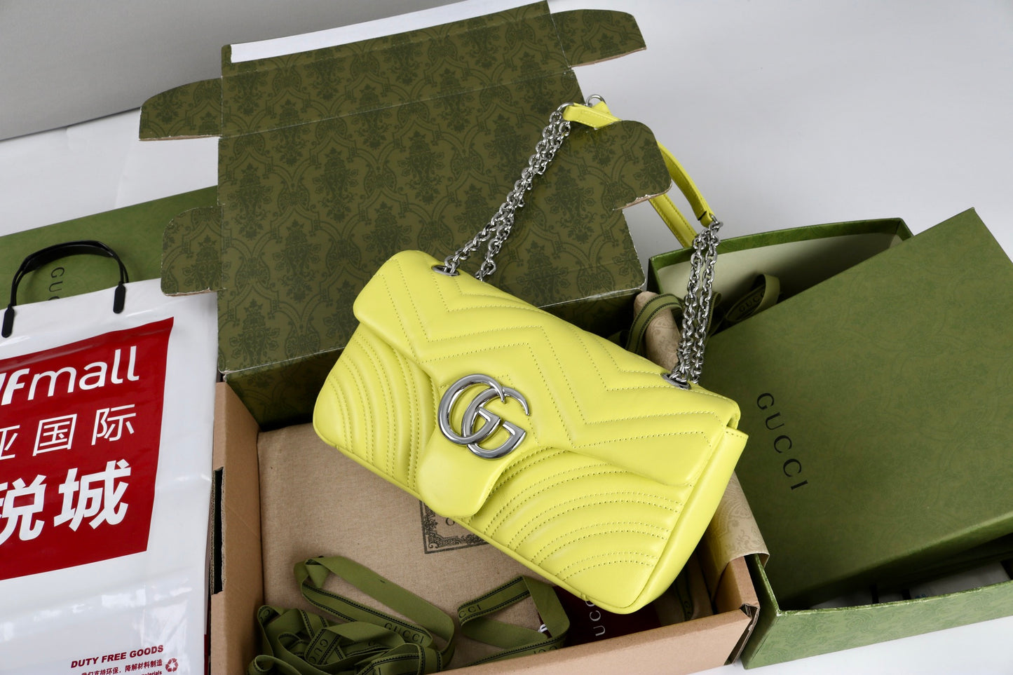 Gucci GG Marmont Shoulder Bag Yellow