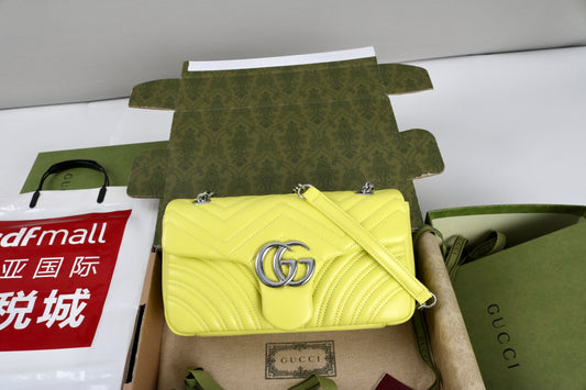 Gucci GG Marmont Shoulder Bag Yellow