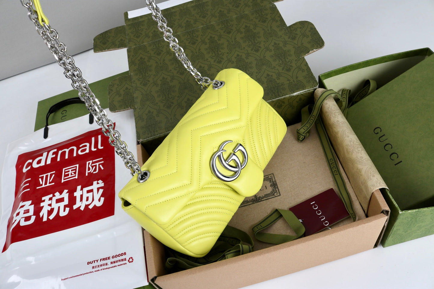 Gucci GG Marmont Shoulder Bag Yellow