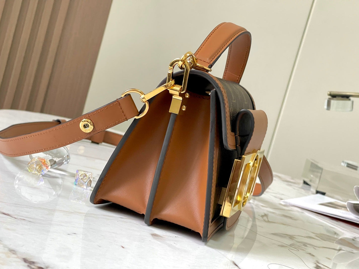 Lv Louis Vuitton Dauphine Lock Monogram Canvas
